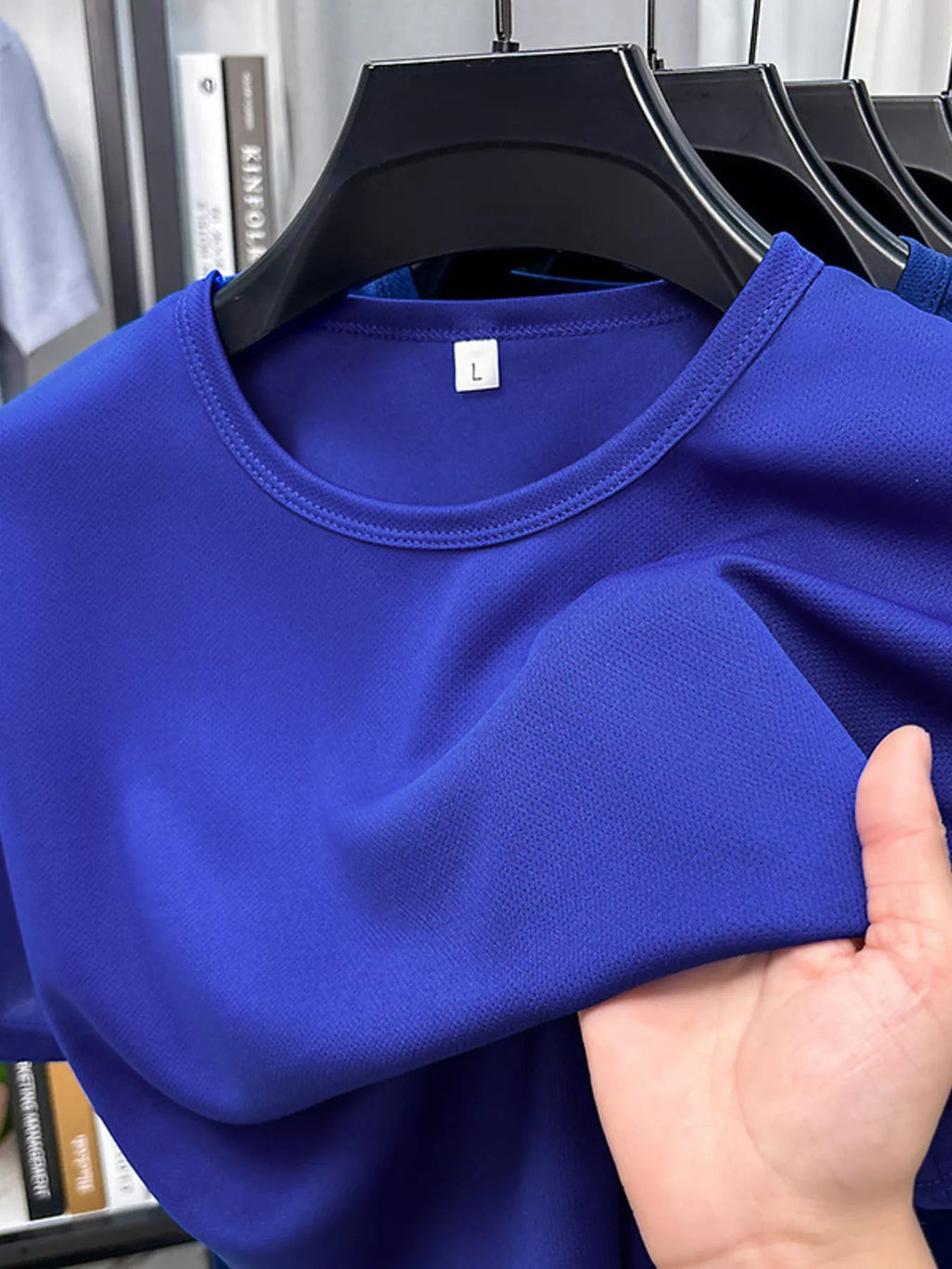 Men's Plus Size Round Neck Short Sleeve T-Shirt THRIXINE