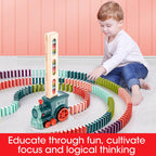Domino Train Toys Baby Toys Car Puzzle Automatic Release Licensing Electric Building Blocks Train Toy Pi-Mart
