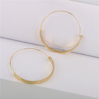 Large Round Circle Ear Earring Metal Copper Earring