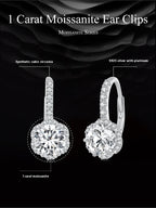 Sterling Silver Simple Elegant Moissanite Earrings Pi-Mart