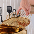 Stainless Steel Deep Frying Pan Color Band Oil Thermometer Double-layer Double Bottom Pi-Mart