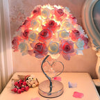 Creative Simple European Table Lamp Bedroom Bedside Rose Pi-Mart