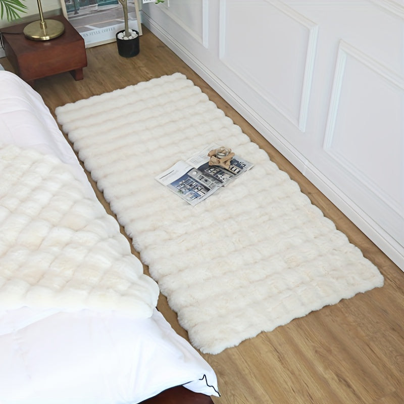 1pc Bubble Velvet Soft Shag Rug - Ultra-Soft Luxury Area Rug for Girls Bedrooms & Living Rooms - Non-Slip, Machine Washable, Colorful Decorative Blanket for Cozy Home Decor, Sofa Mat Lootquake LLC