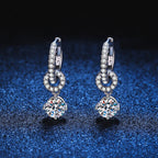 Genuine Moissanite Drop Earrings Pi-Mart