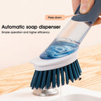 New Multifunctional Dish Brush Household Kitchen Oily Sponge Long Handle Cleaning Brush Pi-Mart
