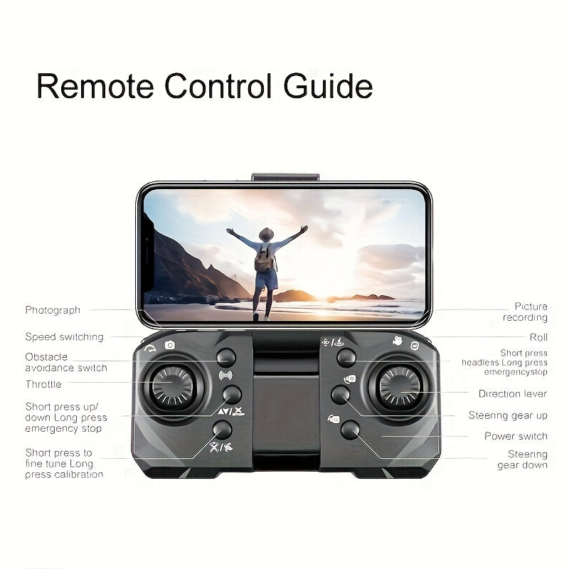 2025 Brushless Motor Drone with 1080P HD Camera, Multifunctional Foldable Quadcopter with LED Light, Altitude Hold Headless Mode Start Speed Adjustment, Suitable with Carrying Bag for Beginners Lootquake LLC
