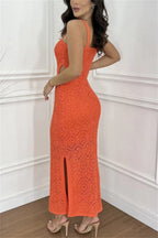 Sky Blue Cutout Side Maxi Dress Elegant Party Summer Long Dress For Girls Stevvex