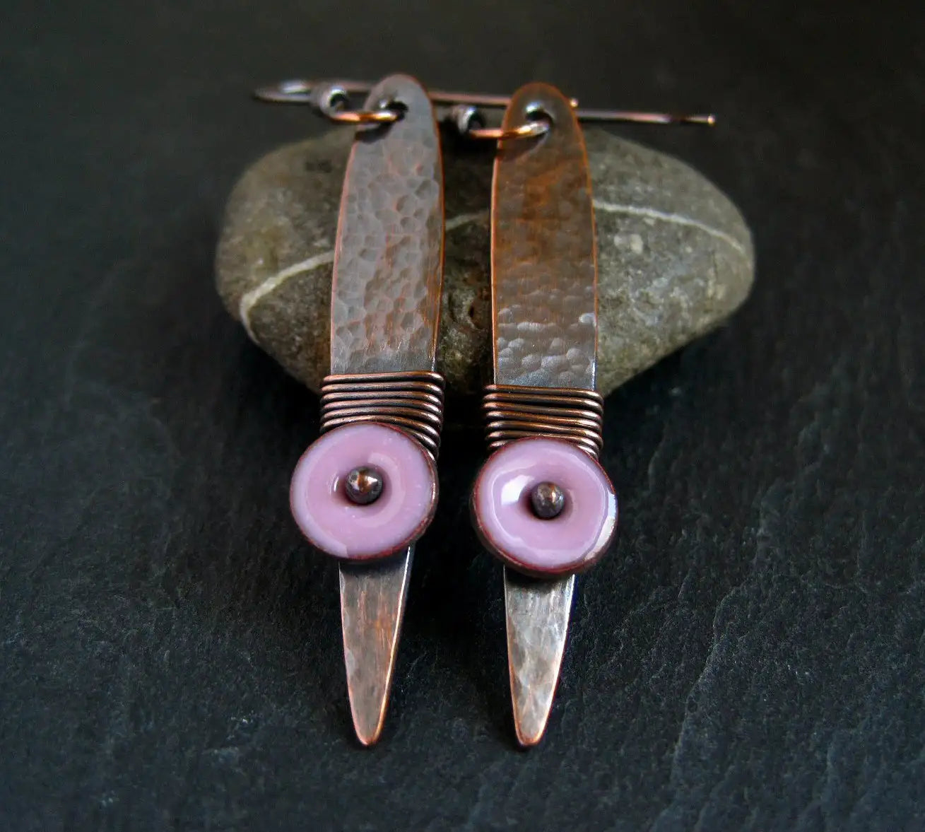 Vintage Simi Style Colored Enamel Earrings