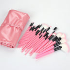 Shadowing 24 Makeup Brushes Set, Brownnatural Wood Pi-Mart