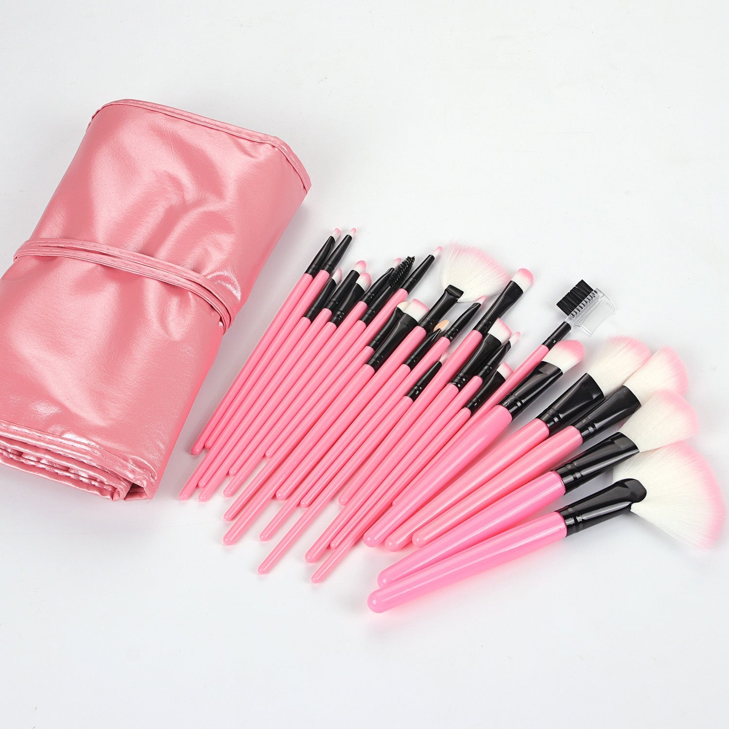 Shadowing 24 Makeup Brushes Set, Brownnatural Wood Pi-Mart