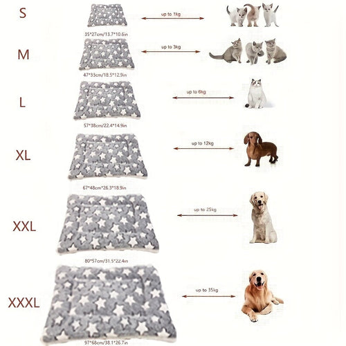 1pc Soft Dog Crate Mat Warm Dog Nest Winter Warm Thickened Dog Blanket Dog Bed Mat