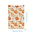 Cozy Flannel Thanksgiving Blanket - Rustic Pumpkin & Maple Leaf Design, Soft Orange Throw for Sofa, Bedroom, Camping - Perfect Fall Decor Gift Lootquake LLC