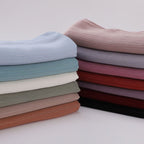 Effortless Grace Scarf Silver Crinkle Chiffon Hijab (MH153)