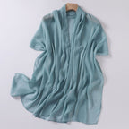 Effortless Grace Scarf Silver Crinkle Chiffon Hijab (MH153)