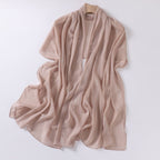 Effortless Grace Scarf Silver Crinkle Chiffon Hijab (MH153)