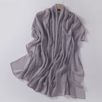 Effortless Grace Scarf Silver Crinkle Chiffon Hijab (MH153)