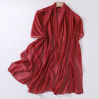 Effortless Grace Scarf Silver Crinkle Chiffon Hijab (MH153)