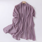 Effortless Grace Scarf Silver Crinkle Chiffon Hijab (MH153)
