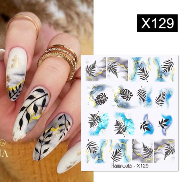 Egg Shell French Lines Water Decals Sticker Geometric Flowers Leaves Bubble Design Slider For Manicuring Nail Art Manicure Lips Nail Art Decorations Slider Nail Art Stickers Decals Nail Art Supplies Valentines Day 3D Self-Adhesive Nail Decorations Stevvex