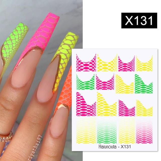 Egg Shell French Lines Water Decals Sticker Geometric Flowers Leaves Bubble Design Slider For Manicuring Nail Art Manicure Lips Nail Art Decorations Slider Nail Art Stickers Decals Nail Art Supplies Valentines Day 3D Self-Adhesive Nail Decorations Stevvex