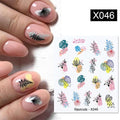 Egg Shell French Lines Water Decals Sticker Geometric Flowers Leaves Bubble Design Slider For Manicuring Nail Art Manicure Lips Nail Art Decorations Slider Nail Art Stickers Decals Nail Art Supplies Valentines Day 3D Self-Adhesive Nail Decorations Stevvex