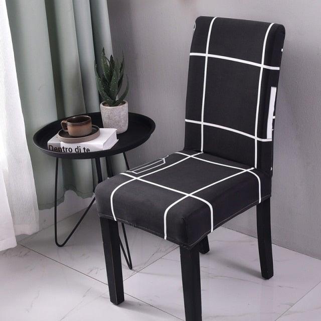 Elastic Chair Covers Spandex Dining Room Stretch Seat Cover Chair Protective Case for Restaurant Universal Removable Washable Soft Spandex High Back Large Chair Cover Slipcover for Dining Room Kitchen Hotel Table Banquet Stevvex