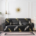 Elastic Plain Floral Printing  Sofa Cover Stretch for Living Room Couch Cover Chair Protector 1/2/3/4 Seater Printed Couch Cover for 3 Cushion Couch  Floral Pattern Sofa Cover with Separate Cushion Cover Pieces Stretch Sofa Slipcover Stevvex