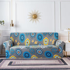 Elastic Plain Floral Printing  Sofa Cover Stretch for Living Room Couch Cover Chair Protector 1/2/3/4 Seater Printed Couch Cover for 3 Cushion Couch  Floral Pattern Sofa Cover with Separate Cushion Cover Pieces Stretch Sofa Slipcover Stevvex