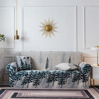 Elastic Plain Floral Printing  Sofa Cover Stretch for Living Room Couch Cover Chair Protector 1/2/3/4 Seater Printed Couch Cover for 3 Cushion Couch  Floral Pattern Sofa Cover with Separate Cushion Cover Pieces Stretch Sofa Slipcover Stevvex