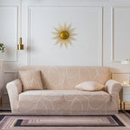 Elastic Plain Floral Printing  Sofa Cover Stretch for Living Room Couch Cover Chair Protector 1/2/3/4 Seater Printed Couch Cover for 3 Cushion Couch  Floral Pattern Sofa Cover with Separate Cushion Cover Pieces Stretch Sofa Slipcover Stevvex