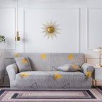 Elastic Plain Floral Printing  Sofa Cover Stretch for Living Room Couch Cover Chair Protector 1/2/3/4 Seater Printed Couch Cover for 3 Cushion Couch  Floral Pattern Sofa Cover with Separate Cushion Cover Pieces Stretch Sofa Slipcover Stevvex