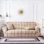 Elastic Plain Floral Printing  Sofa Cover Stretch for Living Room Couch Cover Chair Protector 1/2/3/4 Seater Printed Couch Cover for 3 Cushion Couch  Floral Pattern Sofa Cover with Separate Cushion Cover Pieces Stretch Sofa Slipcover Stevvex