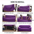 Elastic Sofa Cover For Living Room Stretch Combination Slipcovers Flowers Printed Sectional Couch Covers 1/2/3/4 Seater Floral Pattern Sofa Cover With Separate Cushion Cover Stretch Armchair Slipcover Washable Furniture Protector Stevvex