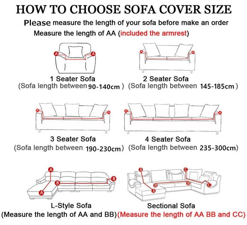 Elastic Sofa Cover For Living Room Stretch Combination Slipcovers Flowers Printed Sectional Couch Covers 1/2/3/4 Seater Floral Pattern Sofa Cover With Separate Cushion Cover Stretch Armchair Slipcover Washable Furniture Protector Stevvex