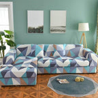 Elastic Sofa Covers for Living Room Stretch Slipcovers Sectional Couch Cover L Shape Corner Armchair Cover 1/2/3/4 Seater Slipcovers Elastic Stylish Printed Sectional Sofa Furniture Protector For Living Room Stevvex