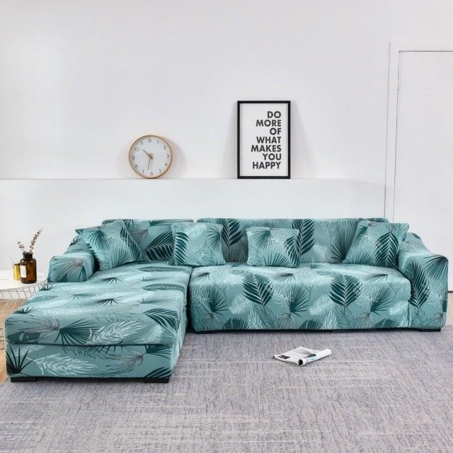 Elastic Sofa Covers for Living Room Stretch Slipcovers Sectional Couch Cover L Shape Corner Armchair Cover 1/2/3/4 Seater Slipcovers Elastic Stylish Printed Sectional Sofa Furniture Protector For Living Room Stevvex