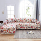 Elastic Sofa Covers for Living Room Stretch Slipcovers Sectional Couch Cover L Shape Corner Armchair Cover 1/2/3/4 Seater Slipcovers Elastic Stylish Printed Sectional Sofa Furniture Protector For Living Room Stevvex