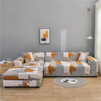 Elastic Sofa Covers for Living Room Stretch Slipcovers Sectional Couch Cover L Shape Corner Armchair Cover 1/2/3/4 Seater Slipcovers Elastic Stylish Printed Sectional Sofa Furniture Protector For Living Room Stevvex