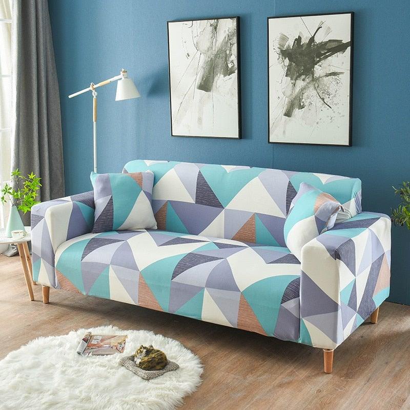 Elastic Sofa Covers for Living Room Stretch Slipcovers Sectional Couch Cover L Shape Corner Armchair Cover 1/2/3/4 Seater Slipcovers Elastic Stylish Printed Sectional Sofa Furniture Protector For Living Room Stevvex