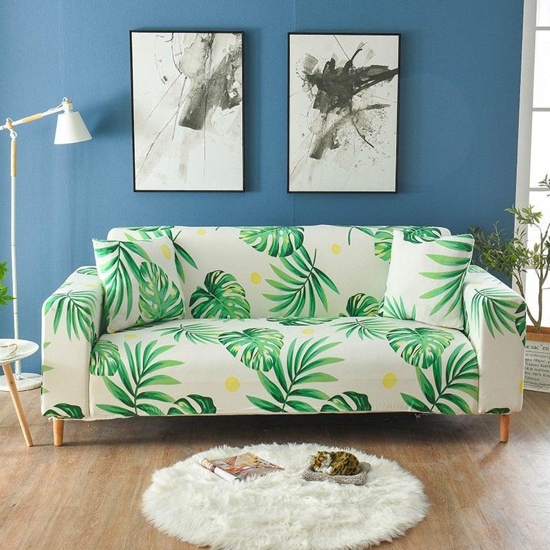 Elastic Sofa Covers for Living Room Stretch Slipcovers Sectional Couch Cover L Shape Corner Armchair Cover 1/2/3/4 Seater Slipcovers Elastic Stylish Printed Sectional Sofa Furniture Protector For Living Room Stevvex