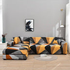 Elastic Sofa Covers for Living Room Stretch Slipcovers Sectional Couch Cover L Shape Corner Armchair Cover 1/2/3/4 Seater Slipcovers Elastic Stylish Printed Sectional Sofa Furniture Protector For Living Room Stevvex