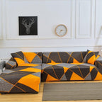 Elastic Sofa Covers for Living Room Stretch Slipcovers Sectional Couch Cover L Shape Corner Armchair Cover 1/2/3/4 Seater Slipcovers Elastic Stylish Printed Sectional Sofa Furniture Protector For Living Room Stevvex