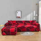 Elastic Sofa Covers for Living Room Stretch Slipcovers Sectional Couch Cover L Shape Corner Armchair Cover 1/2/3/4 Seater Slipcovers Elastic Stylish Printed Sectional Sofa Furniture Protector For Living Room Stevvex