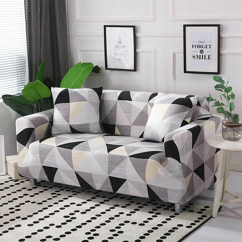 Elastic Sofa Covers for Living Room Stretch Slipcovers Sectional Couch Cover L Shape Corner Armchair Cover 1/2/3/4 Seater Slipcovers Elastic Stylish Printed Sectional Sofa Furniture Protector For Living Room Stevvex