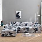 Elastic Sofa Covers for Living Room Stretch Slipcovers Sectional Couch Cover L Shape Corner Armchair Cover 1/2/3/4 Seater Slipcovers Elastic Stylish Printed Sectional Sofa Furniture Protector For Living Room Stevvex