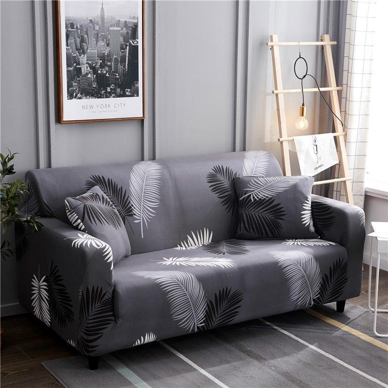 Elastic Sofa Covers for Living Room Stretch Slipcovers Sectional Couch Cover L Shape Corner Armchair Cover 1/2/3/4 Seater Slipcovers Elastic Stylish Printed Sectional Sofa Furniture Protector For Living Room Stevvex