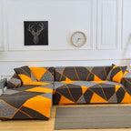 Elastic Sofa Covers for Living Room Stretch Slipcovers Sectional Couch Cover L Shape Corner Armchair Cover 1/2/3/4 Seater Slipcovers Elastic Stylish Printed Sectional Sofa Furniture Protector For Living Room Stevvex