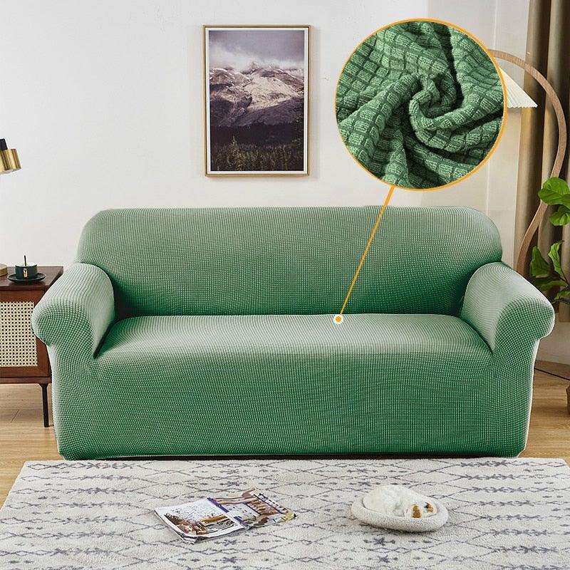 Elastic Waterproof Sofa Cover Plain Color Stretch Sofa Covers for Living Room Slipcover Couch Cover Furniture Protector Sofa Covers Non Slip Sofa Slipcovers with Elastic Hem Living Room Furniture Protector Stevvex