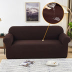 Elastic Waterproof Sofa Cover Plain Color Stretch Sofa Covers for Living Room Slipcover Couch Cover Furniture Protector Sofa Covers Non Slip Sofa Slipcovers with Elastic Hem Living Room Furniture Protector Stevvex