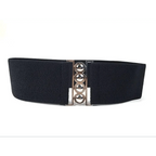 Elastic Wide Strap Plus Size Belts For Women Classic Party And Casual Dress Metal Snap Button Belts For Women Stevvex